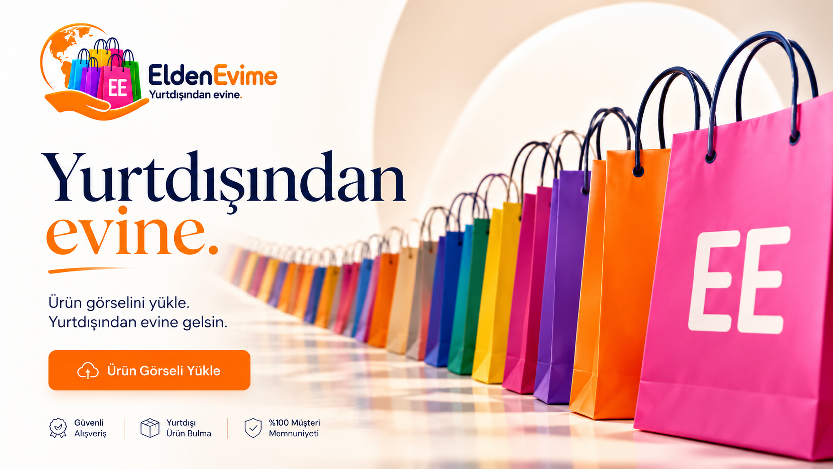 Renkli alışveriş çantaları sırası